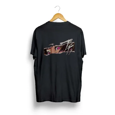 Women Printed Round Neck Pure Cotton Black T-Shirt