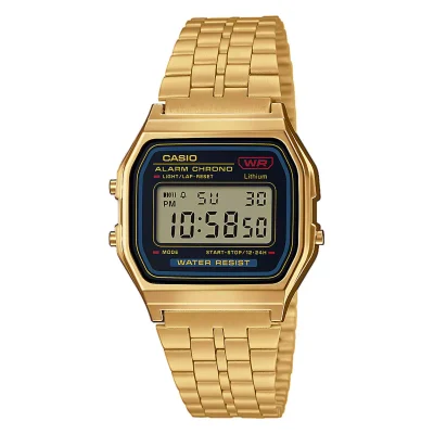 Casio A159WGEA-1DF Classic Vintage Digital Golden Chain Watch