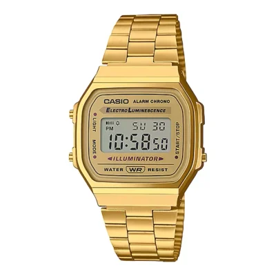 Casio A168WG-9WDF Vintage Illuminator Golden Chain Digital Watch