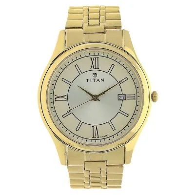 Buy Titan NS1713YM03 Men's Stainless Steel Strap Watch - Champagne Dial