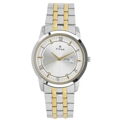 Buy Titan NS1774BM01 Men's Stainless Steel Strap Watch - Metal Silver Analog