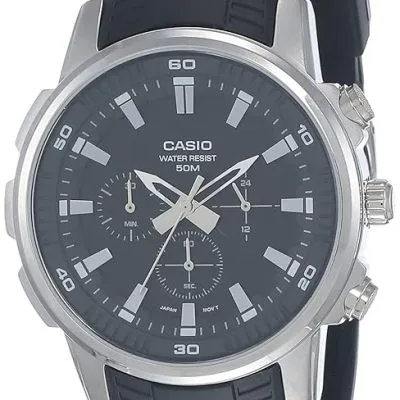 Casio MTP-E505-1AVDF Men's Analog Watch - Black Dial