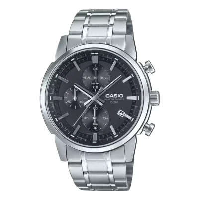 Casio MTP-E510D-1A1V Men's Watch - Silver Stainless Steel