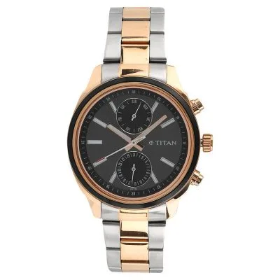 Buy Titan 1733KM03 Day Date Two Tone Chain Watch