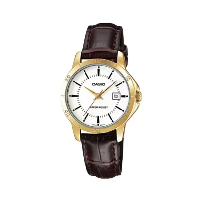 CASIO LTP-V004GL-7AUDF ENTICER DATE GOLDEN LADIES BELT WATCH