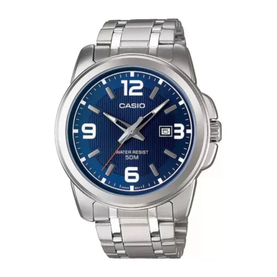 Casio MTP-1314D-2AVDF Enticer Date Silver Chain Watch