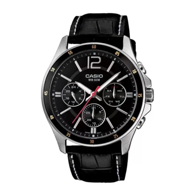 Casio MTP-1374L-1AVDF Enticer Multifunction Leather Belt Watch
