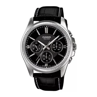 Casio MTP-1375L-1AVDF Enticer Multifunction Leather Belt Watch