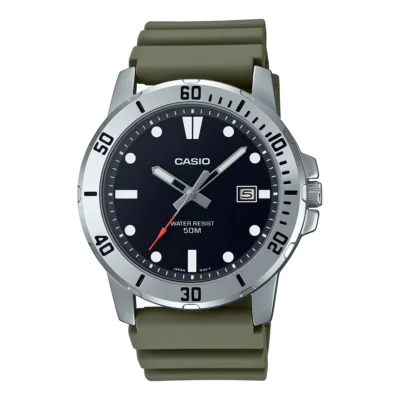 Casio MTP-VD01-3EVUDF Enticer Date Resin Belt Watch