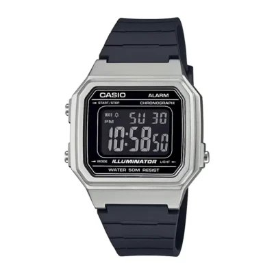 Casio W-217HM-7BVDF Youth Illuminator Digital Resin Belt Watch