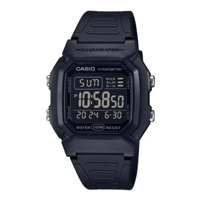 Casio W-800H-1BVDF Youth Dual Time Digital Resin Belt Watch