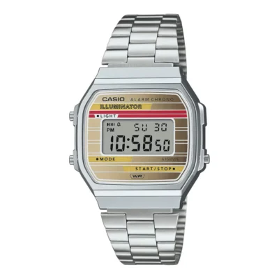 Casio A168WEHA-9ADF Vintage Illuminator Digital Chain Watch