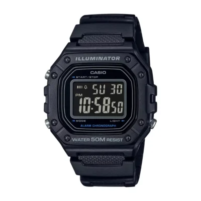 Casio W-218H-1BVDF Youth Digital Resin Belt Watch – Men